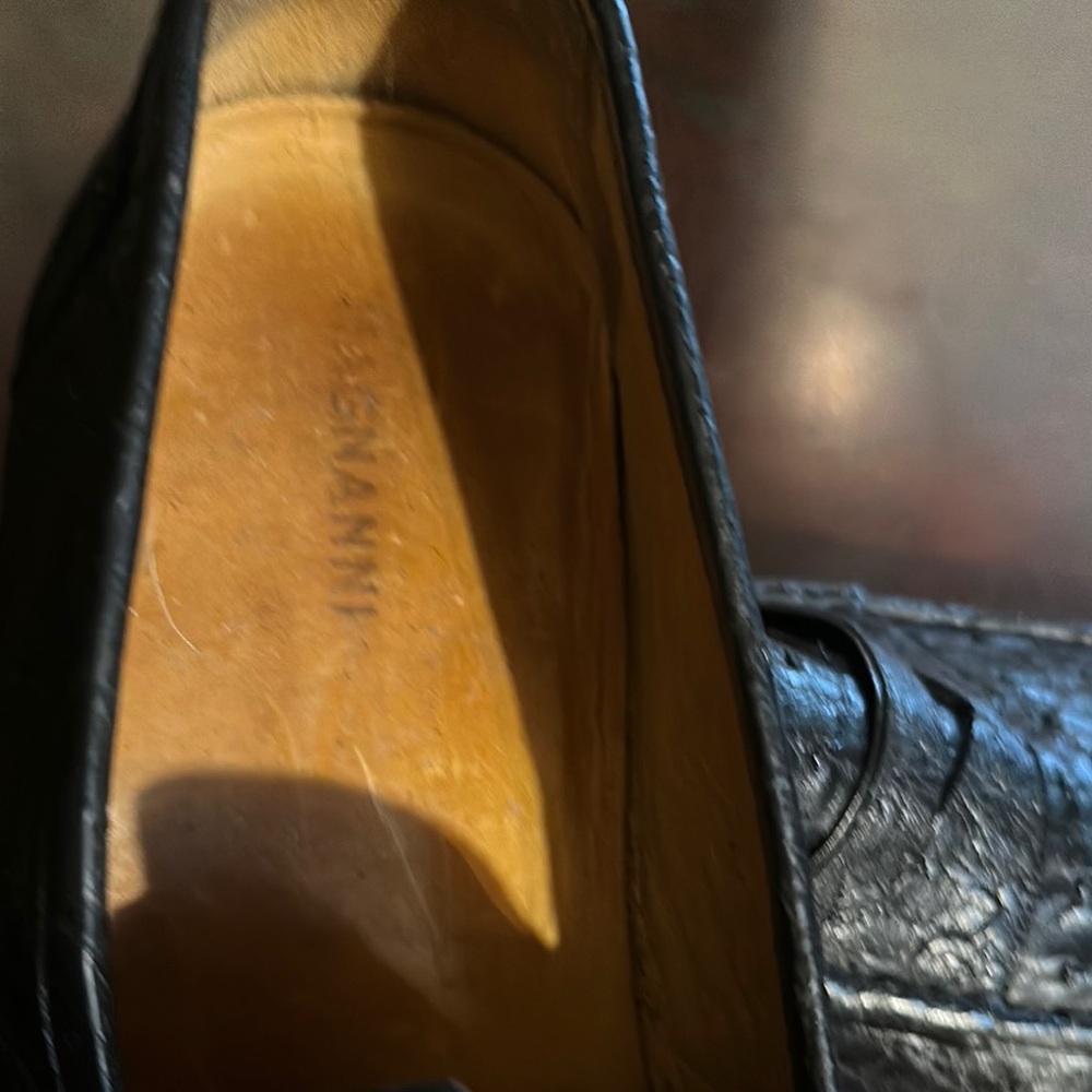 Classic Black Men's Genuine Ostrich Loafer - Picture 7 of 9
